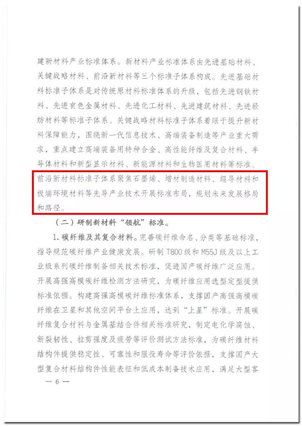 石墨烯列入“新材料标准领航行动”